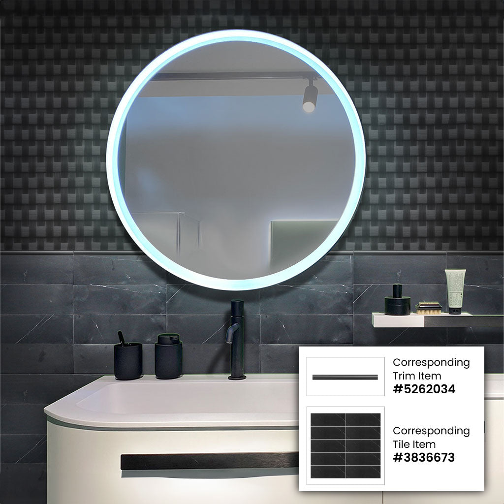 Apollo Tile Black 4-in x 12-in Honed Natural Stone Marble Brick Floor and Wall Tile (5-sq. ft/ Carton)