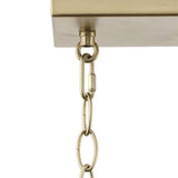 Progress Lighting Glennaire 6-Light Brushed Gold Modern/Contemporary Clear Glass Linear Large Hanging Kitchen Island Light