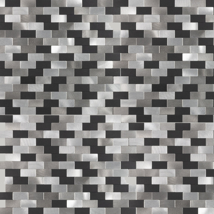 Peel&Stick Mosaics Metro Medley 11-in x 12-in Metallic Metal Peel and stick Mosaic Wall Tile product image