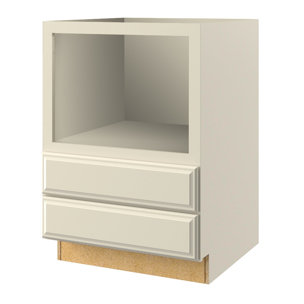 allen + roth Pattingham 30-in W x 34.5-in H x 24-in D Harbor 2-Drawers Microwave Base Fully Assembled Cabinet (Raised Panel Style)