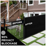 BOEN 6-ft H x 50-ft W Black Polyethelene Chain Link Fence Screen