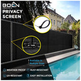 BOEN 6-ft H x 50-ft W Black Polyethelene Chain Link Fence Screen