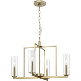Progress Lighting Glennaire 4-Light Brushed Gold Modern/Contemporary Chandelier