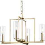 Progress Lighting Glennaire 4-Light Brushed Gold Modern/Contemporary Chandelier