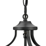 Progress Lighting Morehouse 3-Light Matte Black Transitional Seeded Glass Cylinder Medium Hanging Pendant Light