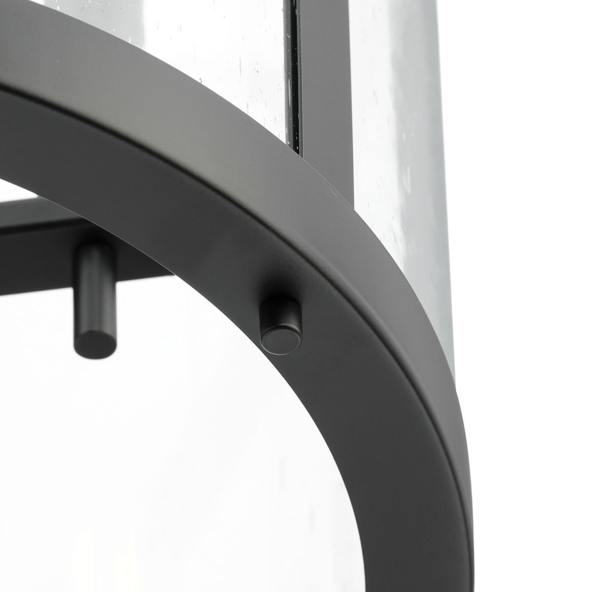 Progress Lighting Morehouse 3-Light Matte Black Transitional Seeded Glass Cylinder Medium Hanging Pendant Light