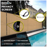 BOEN 6-ft H x 100-ft W Beige Polyethelene Chain Link Fence Screen