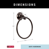 Delta Linden Venetian Bronze Wall Mount Towel Ring