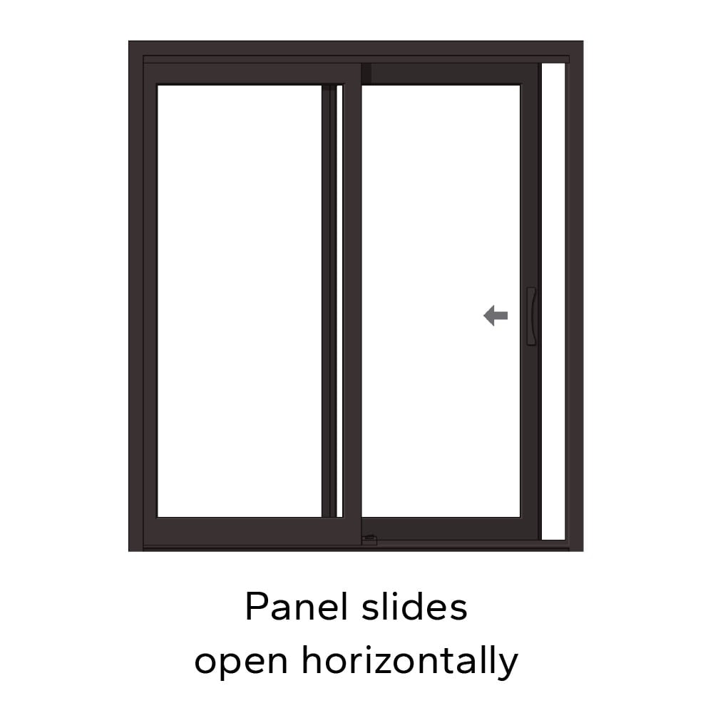 Pella 150 Series West 72-in x 80-in 4-9/16-in Jamb Low-E Argon White Vinyl Sliding Universal Double Patio Door