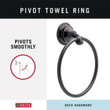 Delta Linden Venetian Bronze Wall Mount Towel Ring