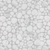 Elida Ceramica Stonescape White Marble 12-in x 12-in Carrara-Look Recycled Glass Pebble Mosaic Floor and Wall Tile (1.001-sq ft per Piece)