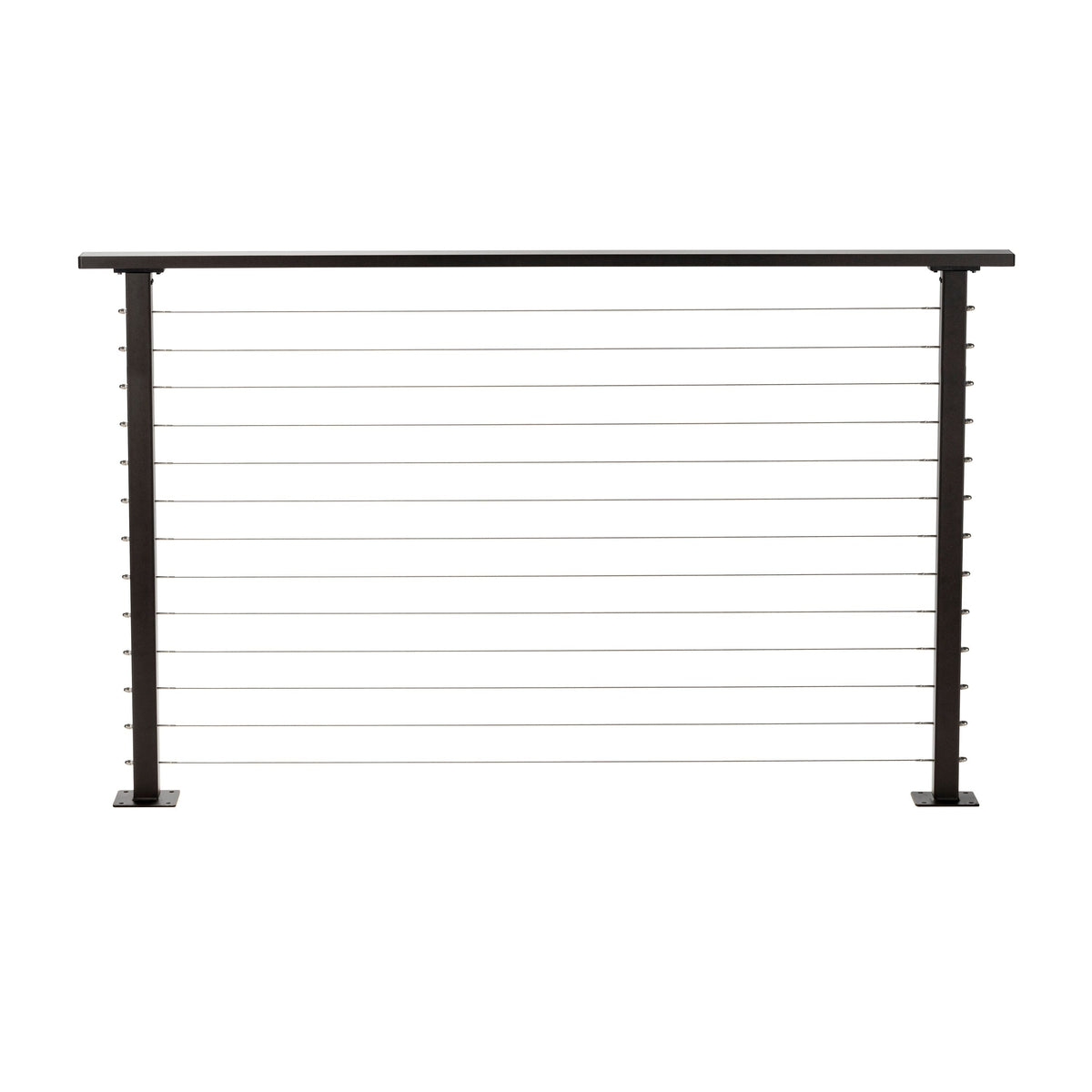 CityPost Deck Mount Bronze Steel Deck Cable Rail Kit
