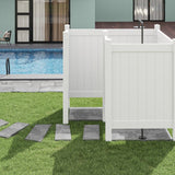 Freedom 5-ft H x 3.5-ft W White Privacy Vinyl Flat-top Fence Panel (Unassembled)