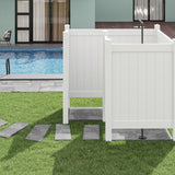 Freedom 8-ft H x 6-ft W White Privacy Vinyl Flat-top Fence Panel (Unassembled)