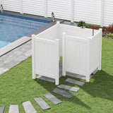 Freedom 5-ft H x 3.5-ft W White Privacy Vinyl Flat-top Fence Panel (Unassembled)