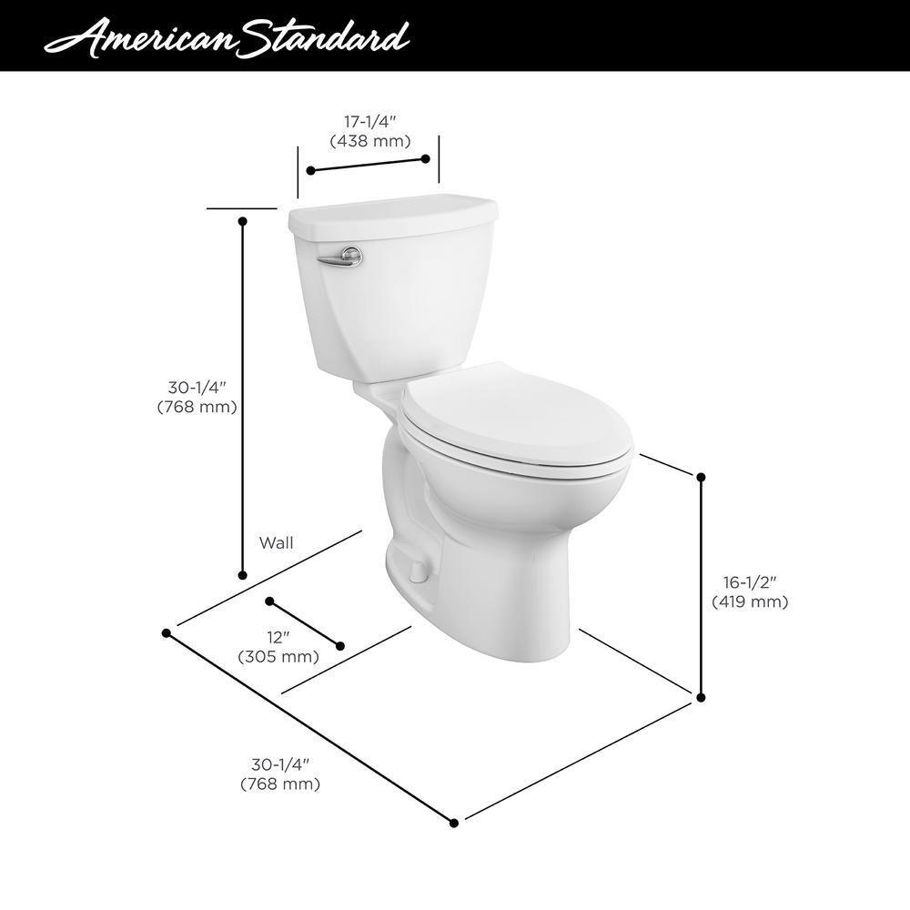 Cadet 3 FloWise Tall Height 2-Piece 1.28 GPF Single Flush Elongated Toilet in White with Slow Close Seat (4-Pack) - Super Arbor