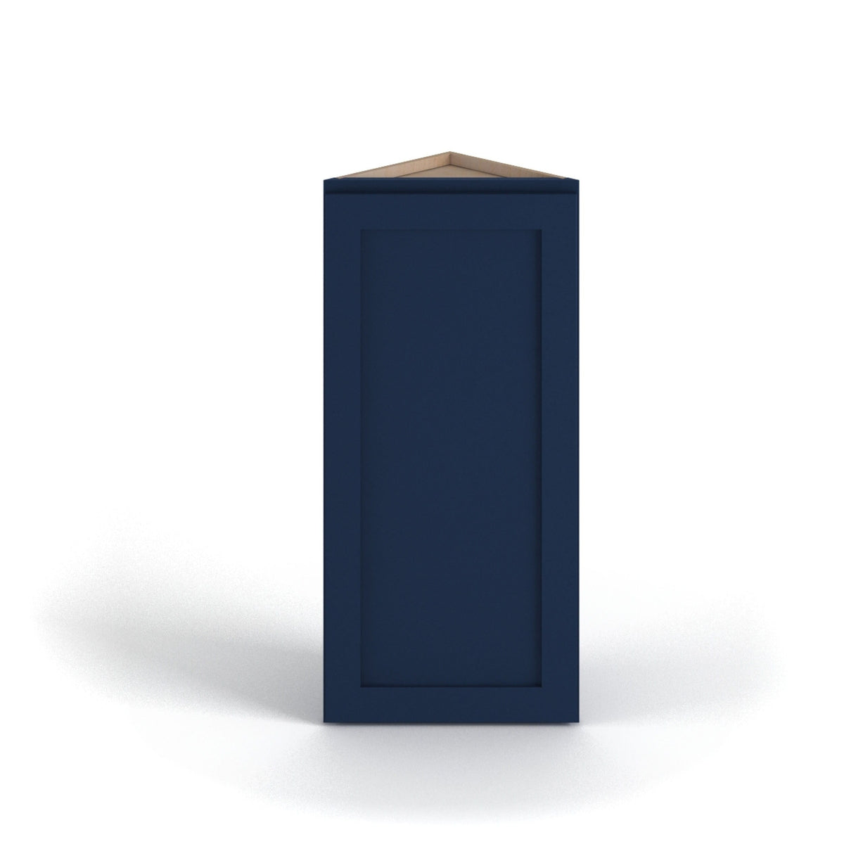 Valleywood Cabinetry 12-in W x 42-in H x 12-in D Marine Blue Birch Diagonal Corner Wall Ready To Assemble Plywood Cabinet (Flat Panel Shaker Style)
