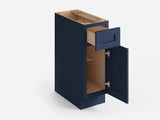Valleywood Cabinetry 15-in W x 34.5-in H x 24-in D Marine Blue Birch 1-Drawer Base Ready To Assemble Plywood Cabinet (Flat Panel Shaker Style)