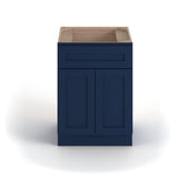 Valleywood Cabinetry 27-in W x 34.5-in H x 24-in D Marine Blue Birch 1-Drawer Base Ready To Assemble Plywood Cabinet (Flat Panel Shaker Style)