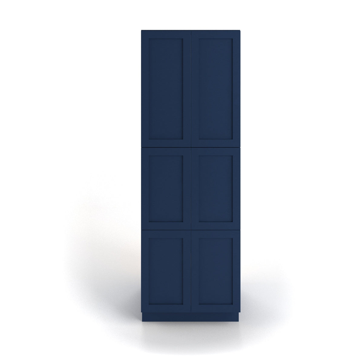 Valleywood Cabinetry 30-in W x 84-in H x 24-in D Marine Blue Birch Pantry Ready To Assemble Plywood Cabinet (Flat Panel Shaker Door Style)