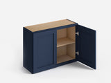 Valleywood Cabinetry 30-in W x 21-in H x 12-in D Marine Blue Birch Wall Ready To Assemble Plywood Cabinet (Flat Panel Shaker Door Style)