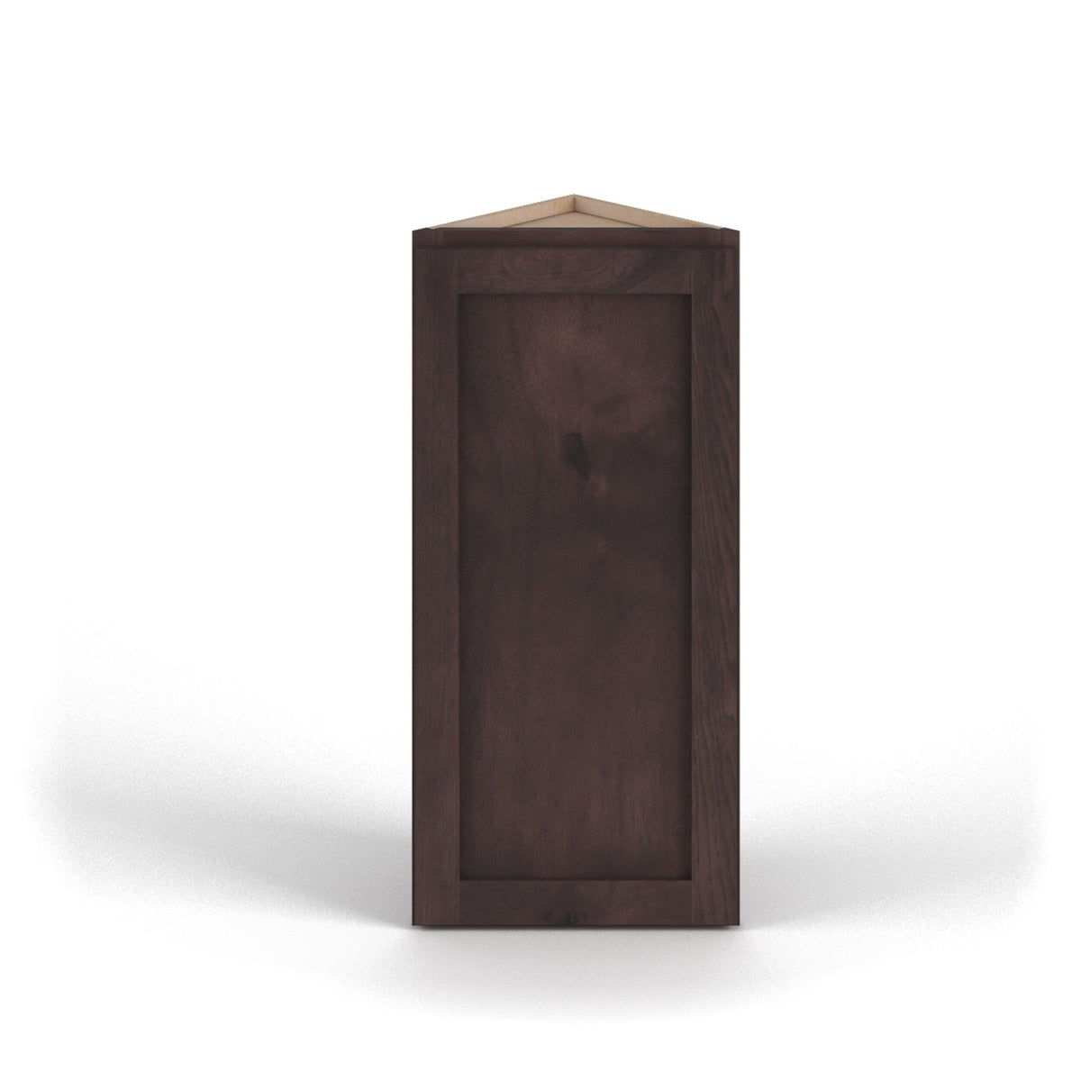 Valleywood Cabinetry 12-in W x 36-in H x 12-in D Rustic Hickory Diagonal Corner Wall Ready To Assemble Plywood Cabinet (Flat Panel Shaker Style)