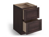 Valleywood Cabinetry 24-in W x 34.5-in H x 24-in D Rustic Hickory 2-Drawer Base Ready To Assemble Plywood Cabinet (Flat Panel Style)