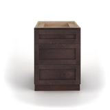 Valleywood Cabinetry 12-in W x 34.5-in H x 24-in D Rustic Hickory 3-Drawer Base Ready To Assemble Plywood Cabinet (Flat Panel Style)
