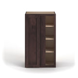 Valleywood Cabinetry 27-in W x 36-in H x 12-in D Rustic Hickory Blind Corner Wall Ready To Assemble Plywood Cabinet (Flat Panel Shaker Style)