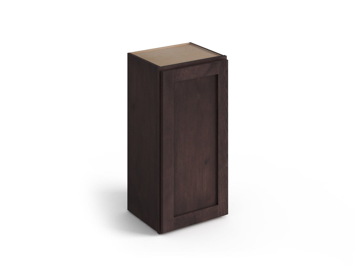 Valleywood Cabinetry 12-in W x 30-in H x 12-in D Rustic Hickory Wall Ready To Assemble Plywood Cabinet (Flat Panel Shaker Door Style)