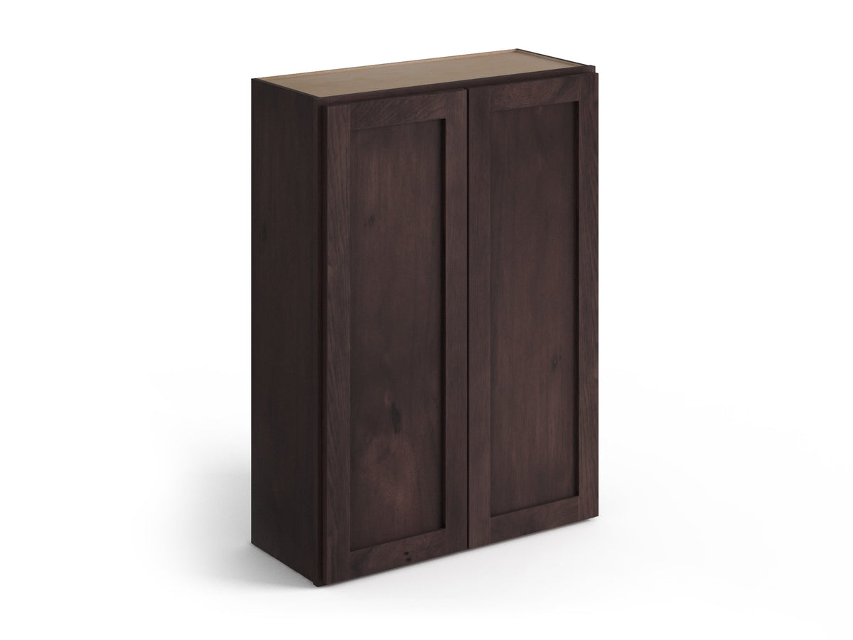Valleywood Cabinetry 33-in W x 30-in H x 12-in D Rustic Hickory Wall Ready To Assemble Plywood Cabinet (Flat Panel Shaker Door Style)