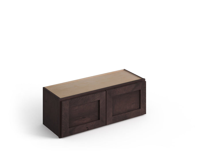 Valleywood Cabinetry 33-in W x 12-in H x 12-in D Rustic Hickory Wall Ready To Assemble Plywood Cabinet (Flat Panel Shaker Door Style)