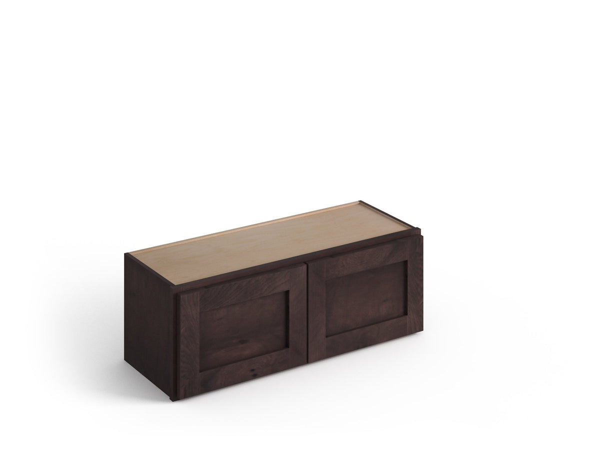 Valleywood Cabinetry 30-in W x 12-in H x 12-in D Rustic Hickory Wall Ready To Assemble Plywood Cabinet (Flat Panel Shaker Door Style)
