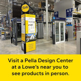 Pella 150 Series 72-in x 80-in 4-9/16-in Low-E Argon Grilles-Between-the-Glass White Vinyl Universal Sliding Double Patio Door