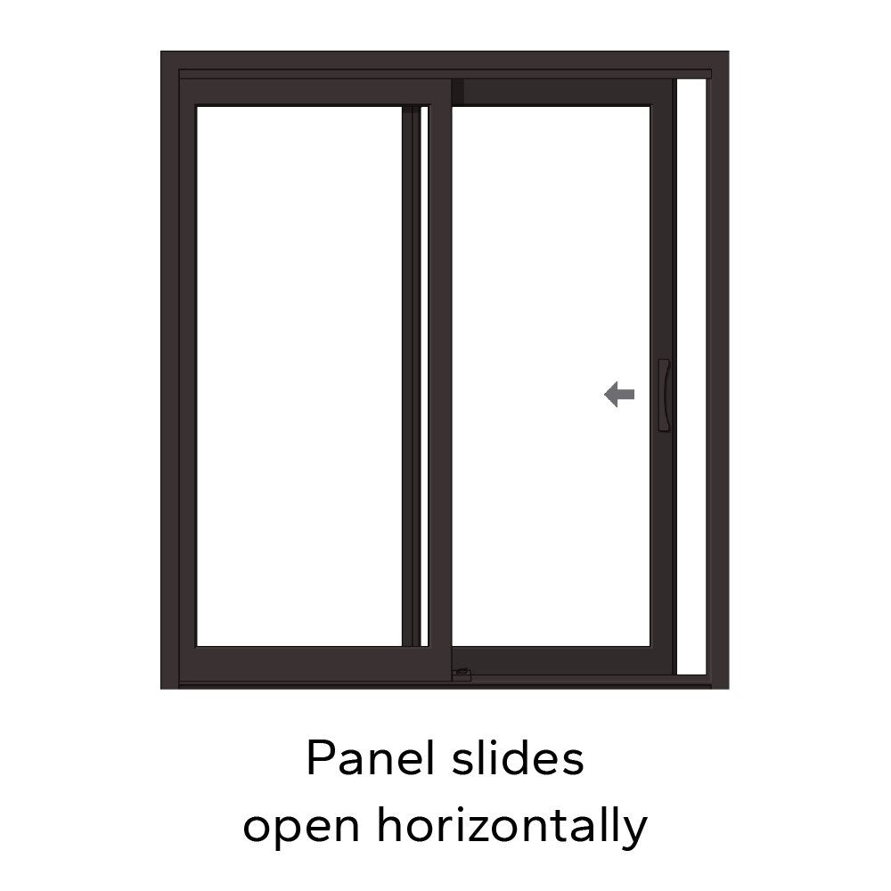 Pella 150 Series 72-in x 80-in 4-9/16-in Low-E Argon Grilles-Between-the-Glass White Vinyl Universal Sliding Double Patio Door