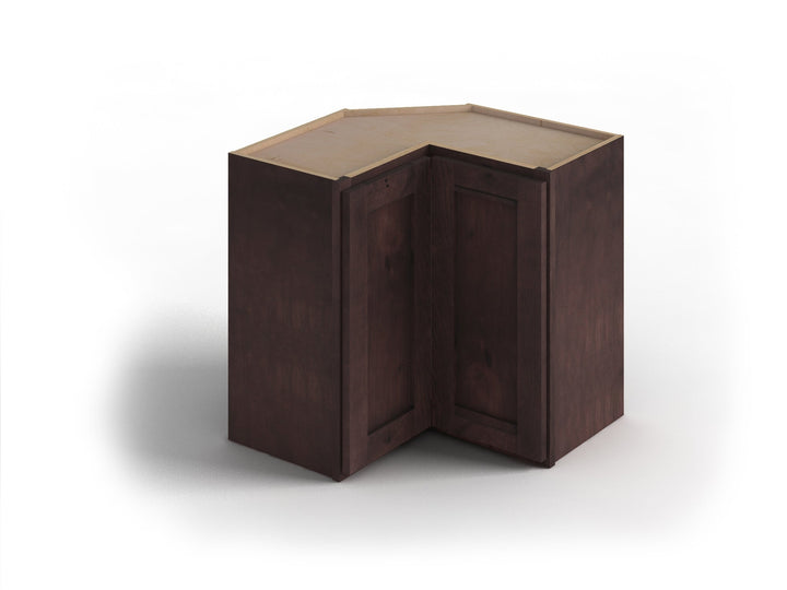 Valleywood Cabinetry 24-in W x 42-in H x 24-in D Rustic Hickory L-shaped Corner Wall Ready To Assemble Plywood Cabinet (Flat Panel Shaker Style)