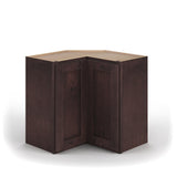 Valleywood Cabinetry 24-in W x 42-in H x 24-in D Rustic Hickory L-shaped Corner Wall Ready To Assemble Plywood Cabinet (Flat Panel Shaker Style)