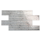 Giorbello Silver Cedar 4-in x 12-in Glossy Glass Wood Look Wall Tile (5-sq. ft/ Carton)