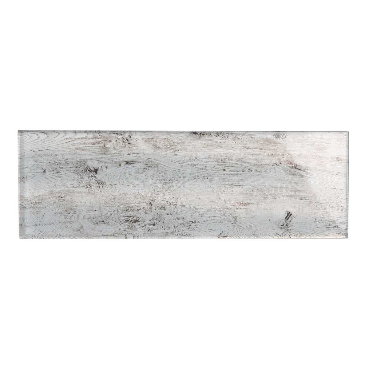 Giorbello Silver Cedar 4-in x 12-in Glossy Glass Wood Look Wall Tile (5-sq. ft/ Carton)