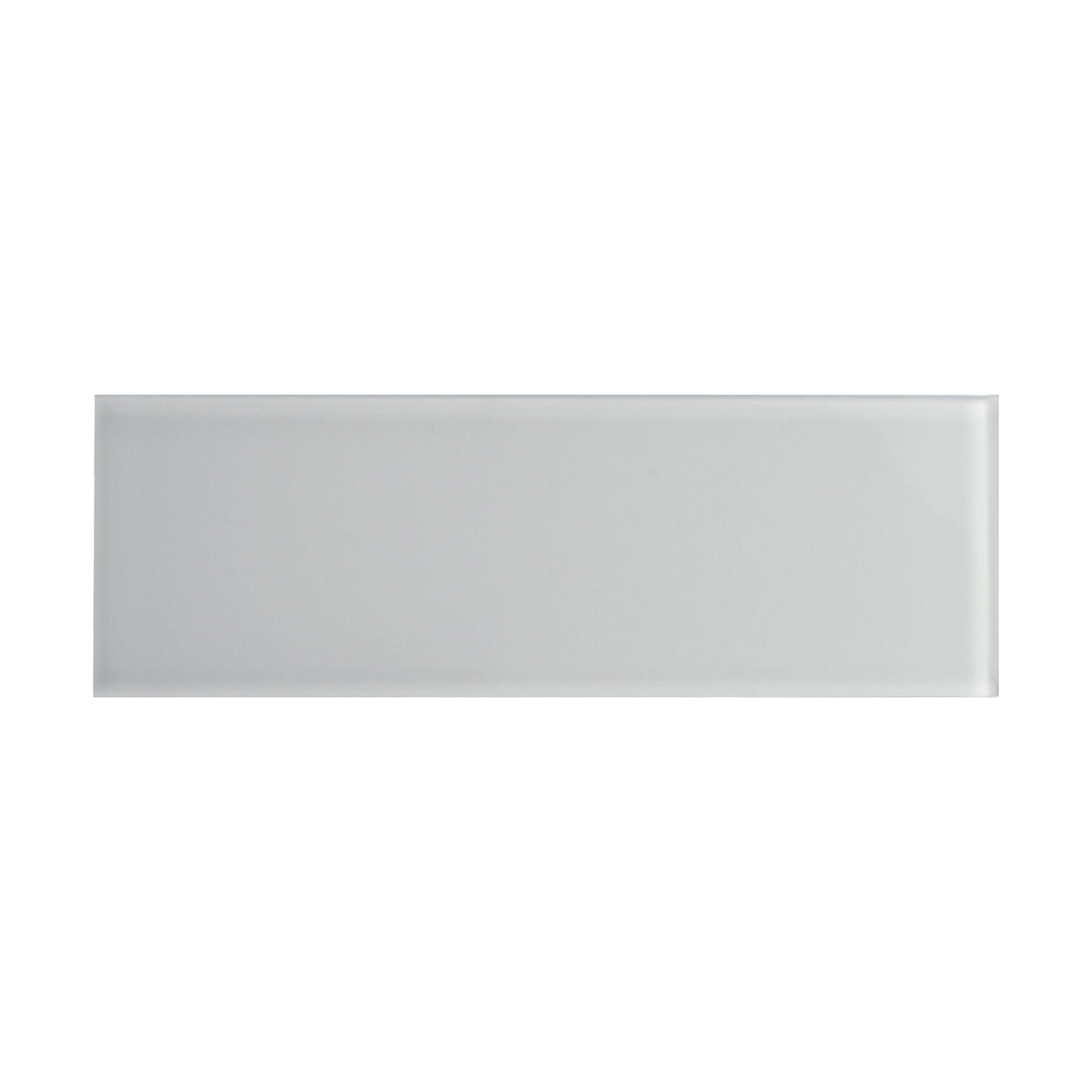 Giorbello (Sample) True Gray 3-in x 9-in Glossy Glass Subway Wall Tile
