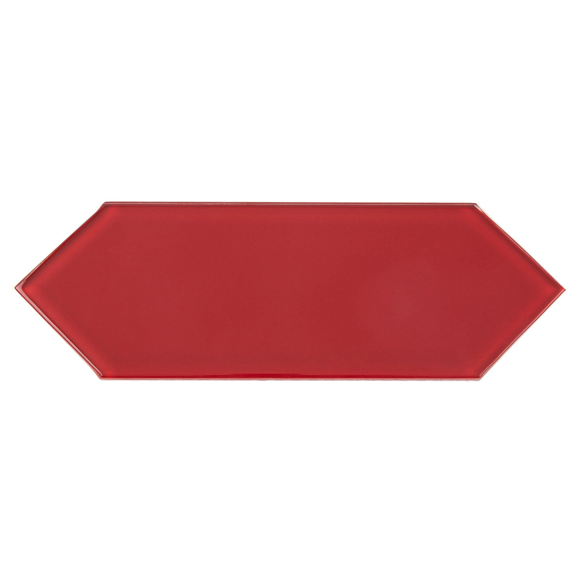 Giorbello Picket Hexagon Ruby Red 3-in x 9-in Glossy Glass Subway Wall Tile (5.8-sq. ft/ Carton)