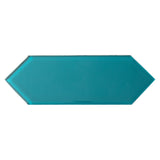 Giorbello (Sample) Dark Teal 3-in x 9-in Glossy Glass Subway Wall Tile
