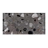 Giorbello (Sample) Gray Earthstone 3-in x 6-in Glossy Glass Stone Look Wall Tile