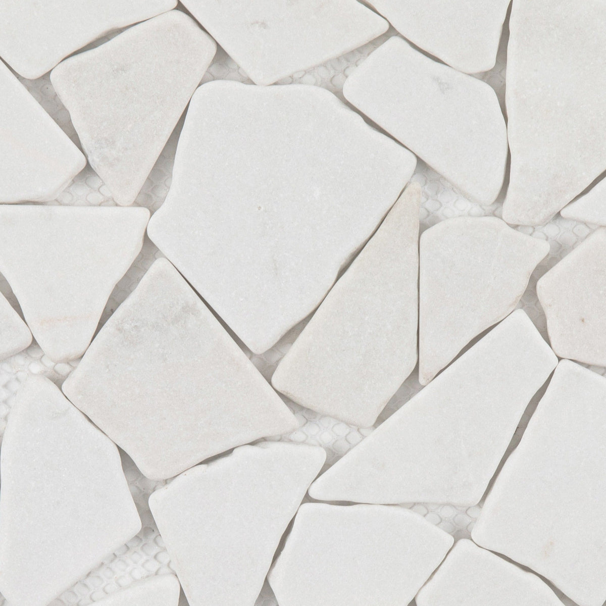 Giorbello (Sample) White 12-in x 12-in Matte Marble Look Floor and Wall Tile
