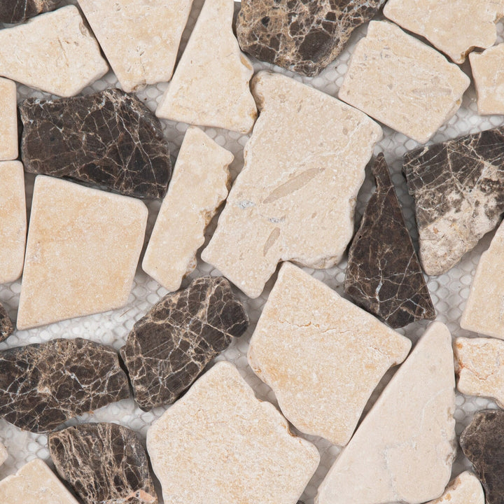 Giorbello (Sample) Beige 12-in x 12-in Matte Marble Look Floor and Wall Tile