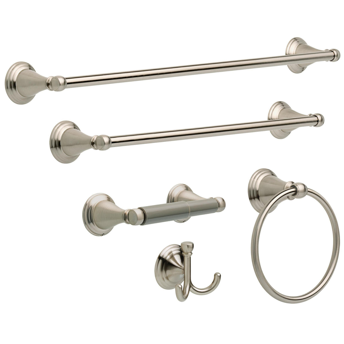 Delta Windemere 24-in Brushed Nickel Wall Mount Single Towel Bar