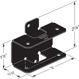 Simpson Strong-Tie 2.875-in x 3-in Rigid Tie Zmax Galvanized with Black Powder Coat Steel Rail Bracket