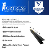 Fortress Building Products Versai 6-ft H x 2-in W Gloss Black Galvanized Steel Spaced Picket Privacy Fence Post