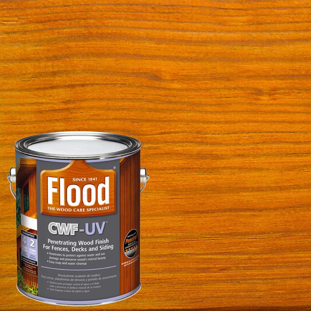 Flood 5 gal. Honey Gold Transparent CWF-UV Penetrating Exterior Wood Stain - Super Arbor