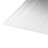 AmeriLux International MultiLite 3-ft x 8-ft Ribbed Clear Polycarbonate Roof Panel, 6mm Multiwall